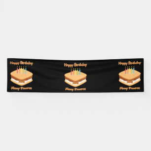 Banderoles Joyeux Anniversaire Et Beaucoup De S'mores 2.5x10