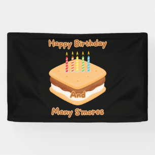 Banderoles Joyeux Anniversaire Et Beaucoup De S'mores Bannièr