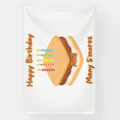 Banderoles Joyeux Anniversaire Et Beaucoup De S'mores Bannièr (Verticale)