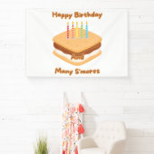 Banderoles Joyeux Anniversaire Et Beaucoup De S'mores Bannièr (Insitu)