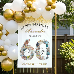Banderoles Joyeux Anniversaire Félicitations pour 60 Ans de P