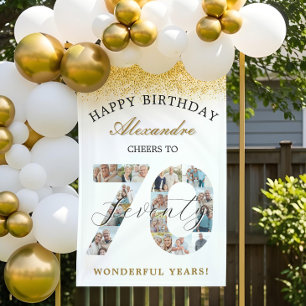 Banderoles Joyeux Anniversaire Félicitations pour 70 Ans de P