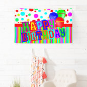 Banderoles Joyeux anniversaire, fête d'anniversaire (En situation)