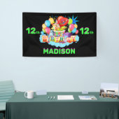 Banderoles Joyeux anniversaire Fun Kids Banner Ajouter nom et (Salon professionnel)