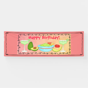 Banderoles Joyeux anniversaire Guacamole Margarita Custom