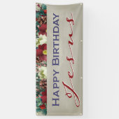 Banderoles Joyeux anniversaire Jésus Noël chrétien (Vertical)