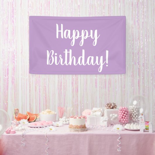 Banderoles Joyeux Anniversaire Lilac Purple Typographie (Fête)