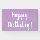 Banderoles Joyeux Anniversaire Lilac Purple Typographie (Horizontal)