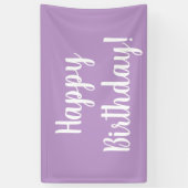 Banderoles Joyeux Anniversaire Lilac Purple Typographie (Vertical)