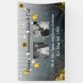 Banderoles Joyeux anniversaire maman et papa Vieux et nouvell (Vertical)