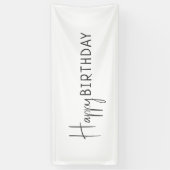 Banderoles Joyeux Anniversaire Minimaliste et Neutre (Vertical)