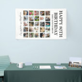 Banderoles Joyeux anniversaire moderne \ N'importe quel âge | (Salon professionnel)