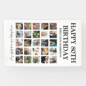 Banderoles Joyeux Anniversaire Moderne \ Tous âges | Collage (Horizontal)