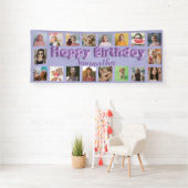 Banderoles Joyeux anniversaire n'importe quel âge 18 Photo vi (Insitu)