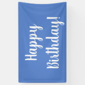 Banderoles Joyeux Anniversaire Pastel Bleu Blanc Anniversaire (Vertical)