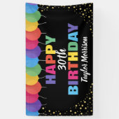 Banderoles Joyeux Anniversaire Personnalisé Nom de l'année Ba (Vertical)