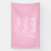 Banderoles Joyeux Anniversaire personnalisé nom du script tex (Verticale)