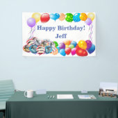 Banderoles Joyeux Anniversaire personnalisé Vinyl Banner, 3' (Salon professionnel)