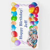 Banderoles Joyeux Anniversaire personnalisé Vinyl Banner, 3' (Vertical)