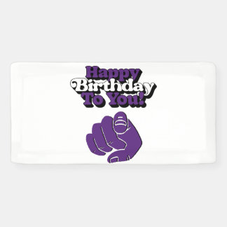 Banderoles Joyeux Anniversaire Pour Vous Purple 2x1 Vinyl Ban
