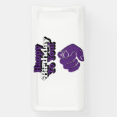 Banderoles Joyeux Anniversaire Pour Vous Purple 2x1 Vinyl Ban (Verticale)