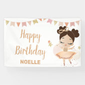 Banderoles Joyeux anniversaire ! Princesse Ballerina avec cou (Horizontal)