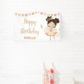 Banderoles Joyeux anniversaire ! Princesse Ballerina avec cou (Insitu)
