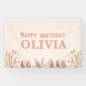 Banderoles Joyeux anniversaire Rainbow Girl (Horizontal)