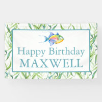 Joyeux Anniversaire Signes de fête Garçon Poisson
