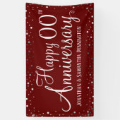 Banderoles Joyeux Anniversaire Toute Année Confetti Argent (Vertical)