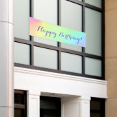 Banderoles "Joyeux anniversaire !" Unicorn Rainbow Ombre (Bâtiment extérieur)