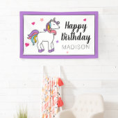 Banderoles Joyeux anniversaire | Unicorne (En situation)