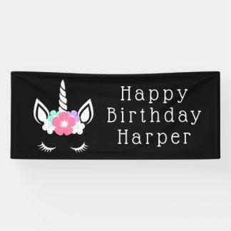 Banderoles Joyeux anniversaire | Unicorne magique