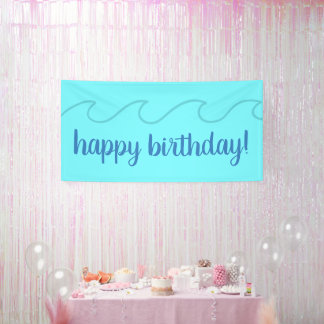 Banderoles Joyeux anniversaire ! Vagues océaniques