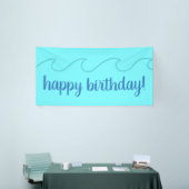 Banderoles Joyeux anniversaire ! Vagues océaniques (Salon professionnel)