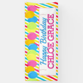 Banderoles Joyeux Ballons d'anniversaire (Vertical)