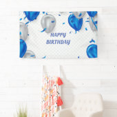 Banderoles Joyeux ballons d'anniversaire (En situation)