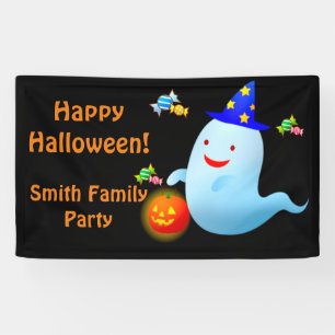 Banderoles Joyeux bonbons ou traitement du fantôme d'Hallowe