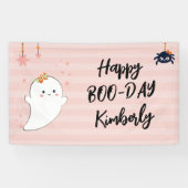 Banderoles Joyeux Booday Halloween Anniversaire (Horizontal)