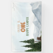 Banderoles Joyeux Camper Forest Boy Fête d'anniversaire (Vertical)