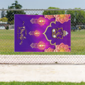 Banderoles Joyeux Diwali avec Ganesh, Rangoli et Diya (Insitu)