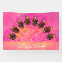 Joyeux Diwali avec Rangoli et Diya