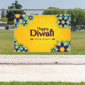 Banderoles Joyeux Diwali avec Rangoli et Diya (Insitu)