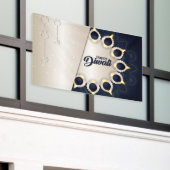 Banderoles Joyeux Diwali avec Rangoli et Diya (Bâtiment extérieur)