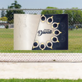 Banderoles Joyeux Diwali avec Rangoli et Diya (Insitu)