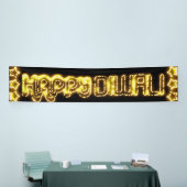 Banderoles Joyeux Diwali Yellow Golden Lights Typographie éto (Salon professionnel)