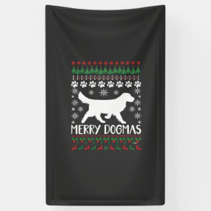 Banderoles Joyeux Dogmes Chien Flocon de Neige Sweat de Noël