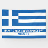 Banderoles Joyeux drapeau grec pour l'indépendance (Horizontal)