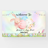 Banderoles Joyeux fête de Pâques de l'arc-en-ciel (Horizontal)