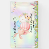 Banderoles Joyeux fête de Pâques de l'arc-en-ciel (Vertical)